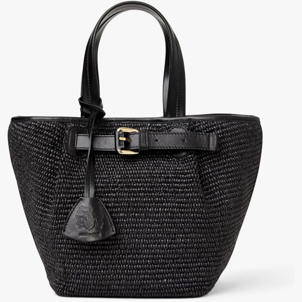 Black Woven Tote Bag